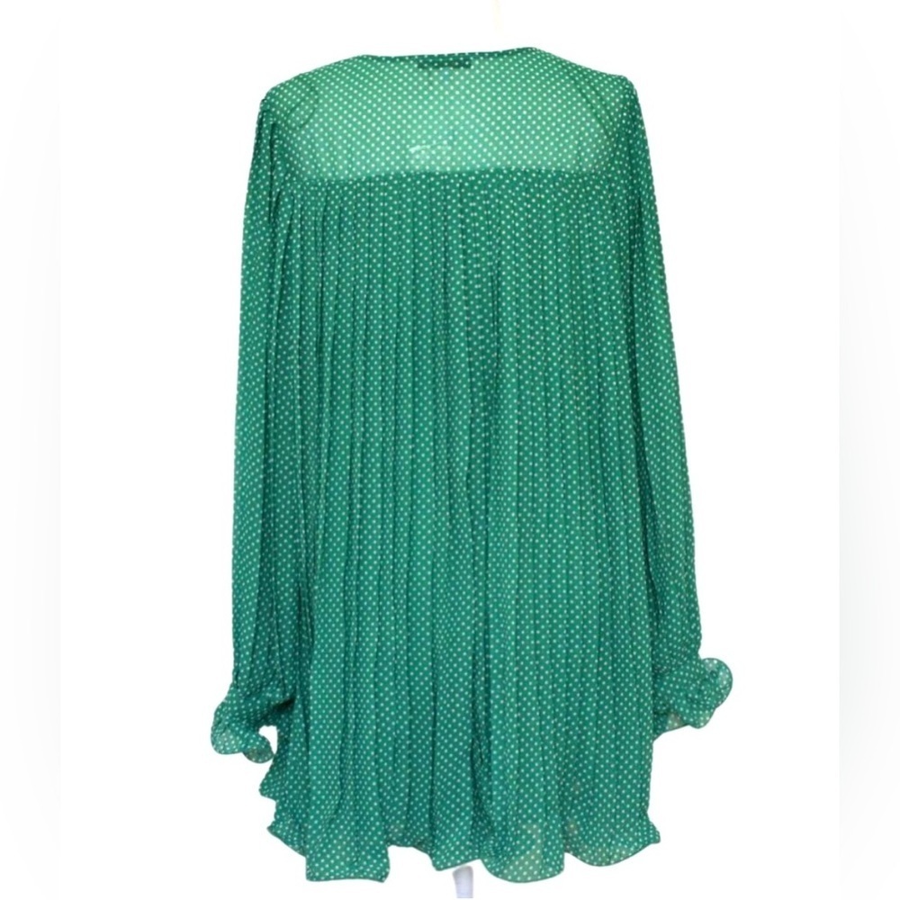 VICI Endless Rose Viera Polka Dot Pleated Romper Long Sleeves Green Size S NWT - Picture 9 of 11
